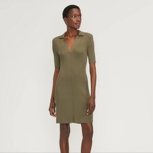 Everlane Ribbed Short Sleeve Polo Dress